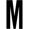 METAFRANC Klebebuchstabe, Buchstabe M, Schwarz 5