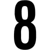 METAFRANC Klebeziffer, Zahl 8, Schwarz online shopping 5